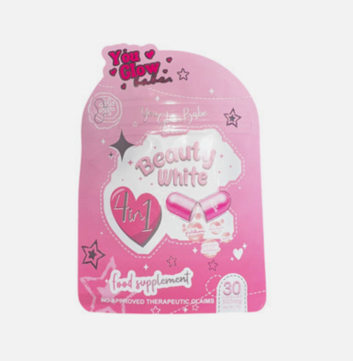 YOU GLOW BABE BEAUTY WHITE Glutathione Capsules, Japan Formula 30 count