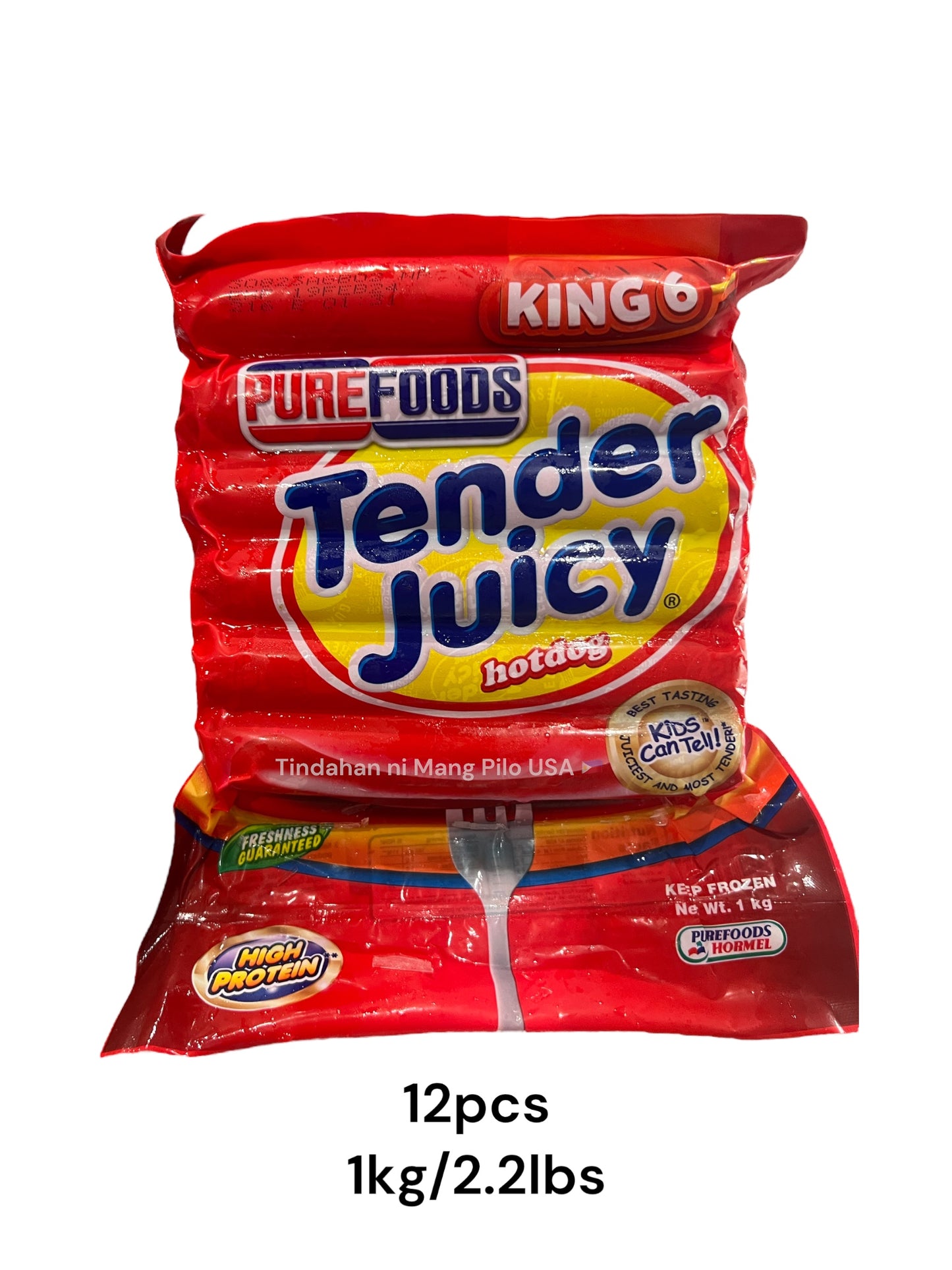 PUREFOODS Tender Juicy Hotdog King Size 12pcs (1kg)