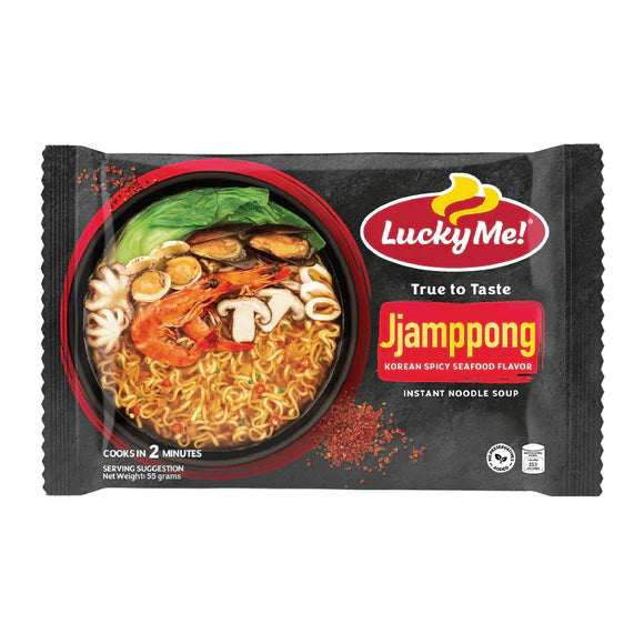 LUCKYME Jjamppong Korean Spicy Seafood Flavor (55 gr)