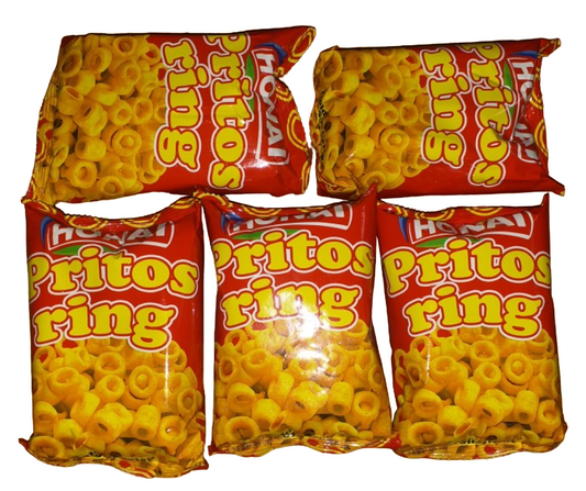 HONAI Pritos Ring: Golden Crisp Snacks (20 pcs x 5 gr)