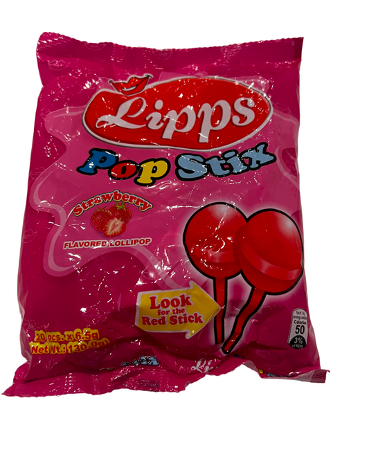 LIPPS Pop Stix: Strawberry Lollipop (160 gr)