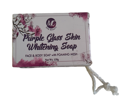 MC SKN BEAUTY Purple Glass Skin Whitening Soap Face & Body Soap (135 gr)