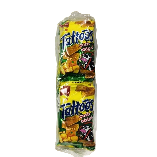 Tattoos Corn Chips Cheese Flavor (12 pieces x 8 gr)