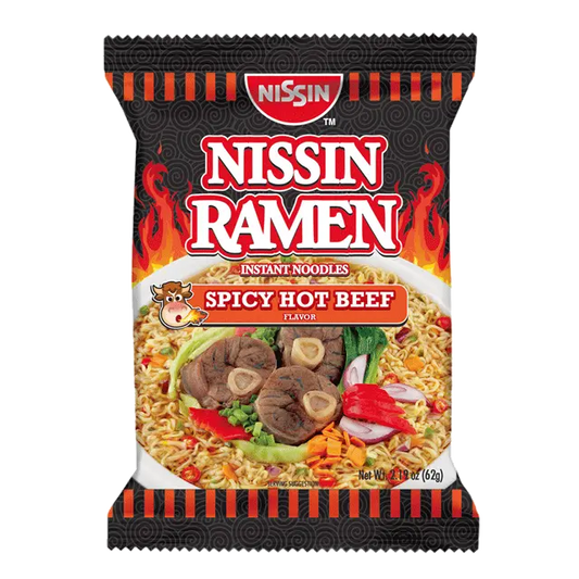 NISSIN RAMEN Spicy Hot Beef Instant Noodles (62g)