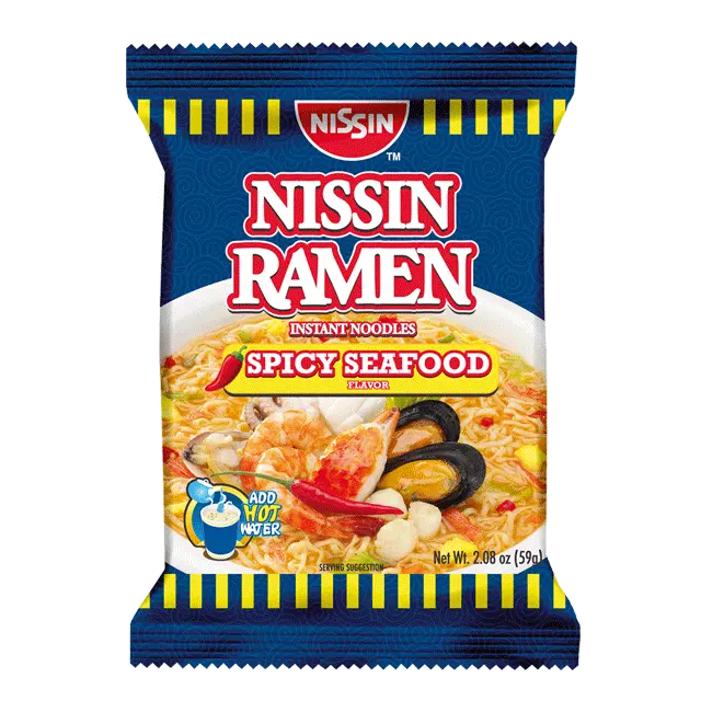 NISSIN RAMEN Spicy Seafood Instant Noodle Flavor (63g)