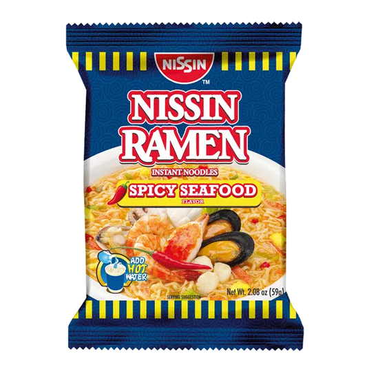 NISSIN RAMEN Spicy Seafood Instant Noodle Flavor (63g)