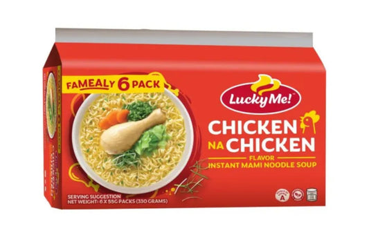 LUCKY ME Chicken na Chicken Instant Mami Noodles (Pack of 6 x 55g)