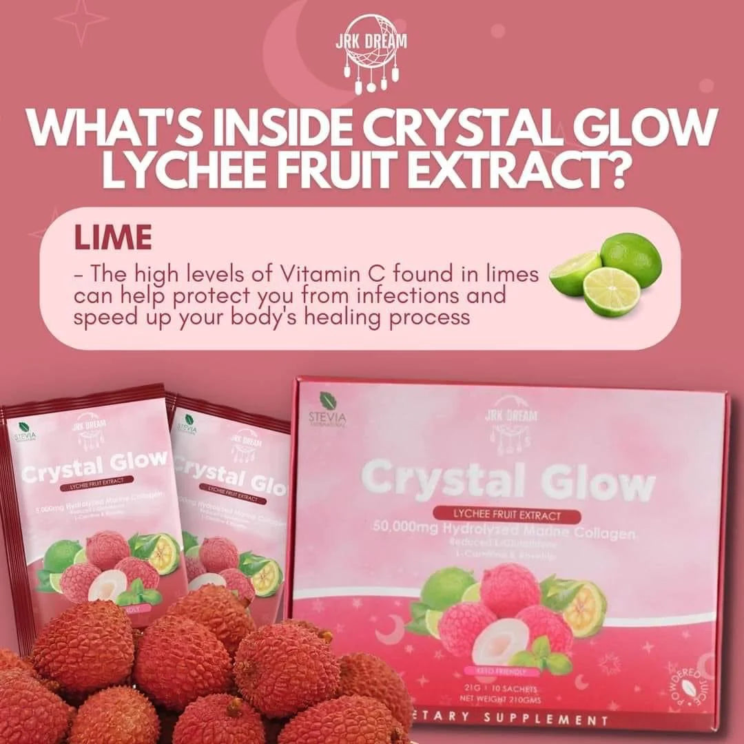 CRYSTAL GLOW Lychee Fruit Extract  (10 pieces x 21 gr)