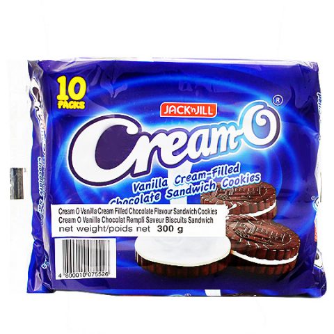 JACK N JILL Cream-O Vanilla Cream-Filled Chocolate Sandwiches (10 packs x 33 g)