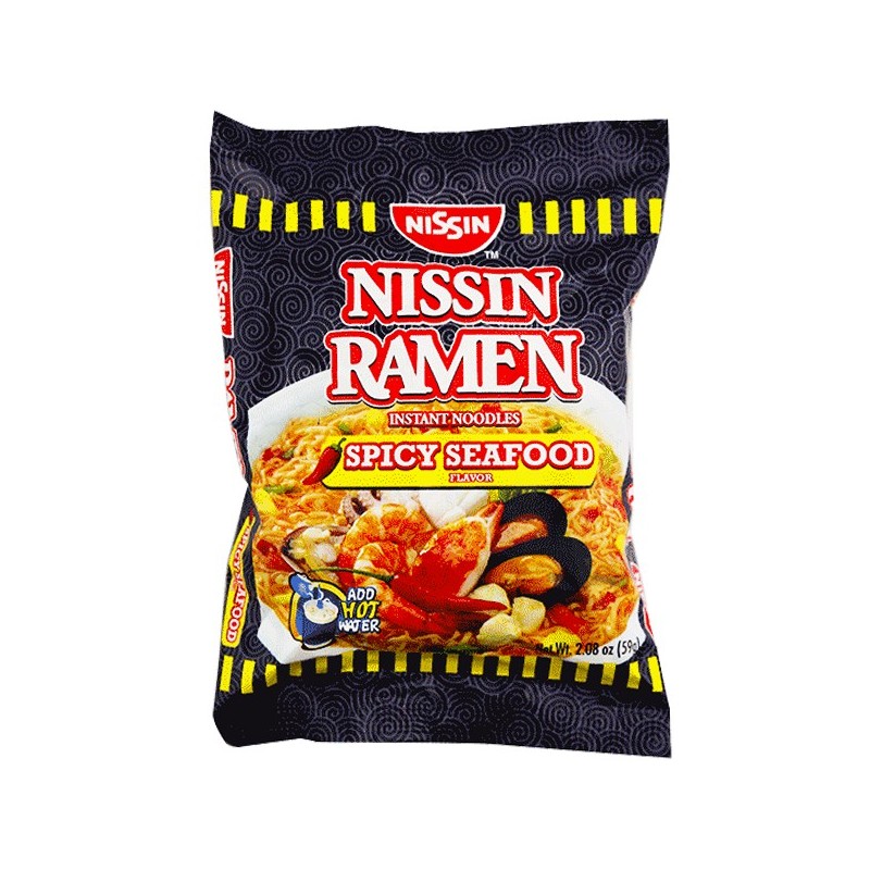 NISSIN Spicy Seafood Instant Noodle Flavor (63 g)