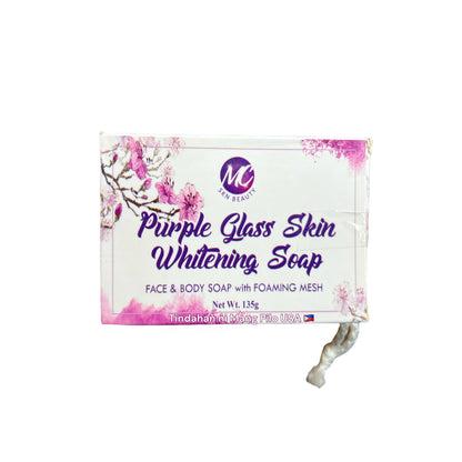 MC SKN BEAUTY Purple Glass Skin Whitening Soap Face & Body Soap (135 gr)