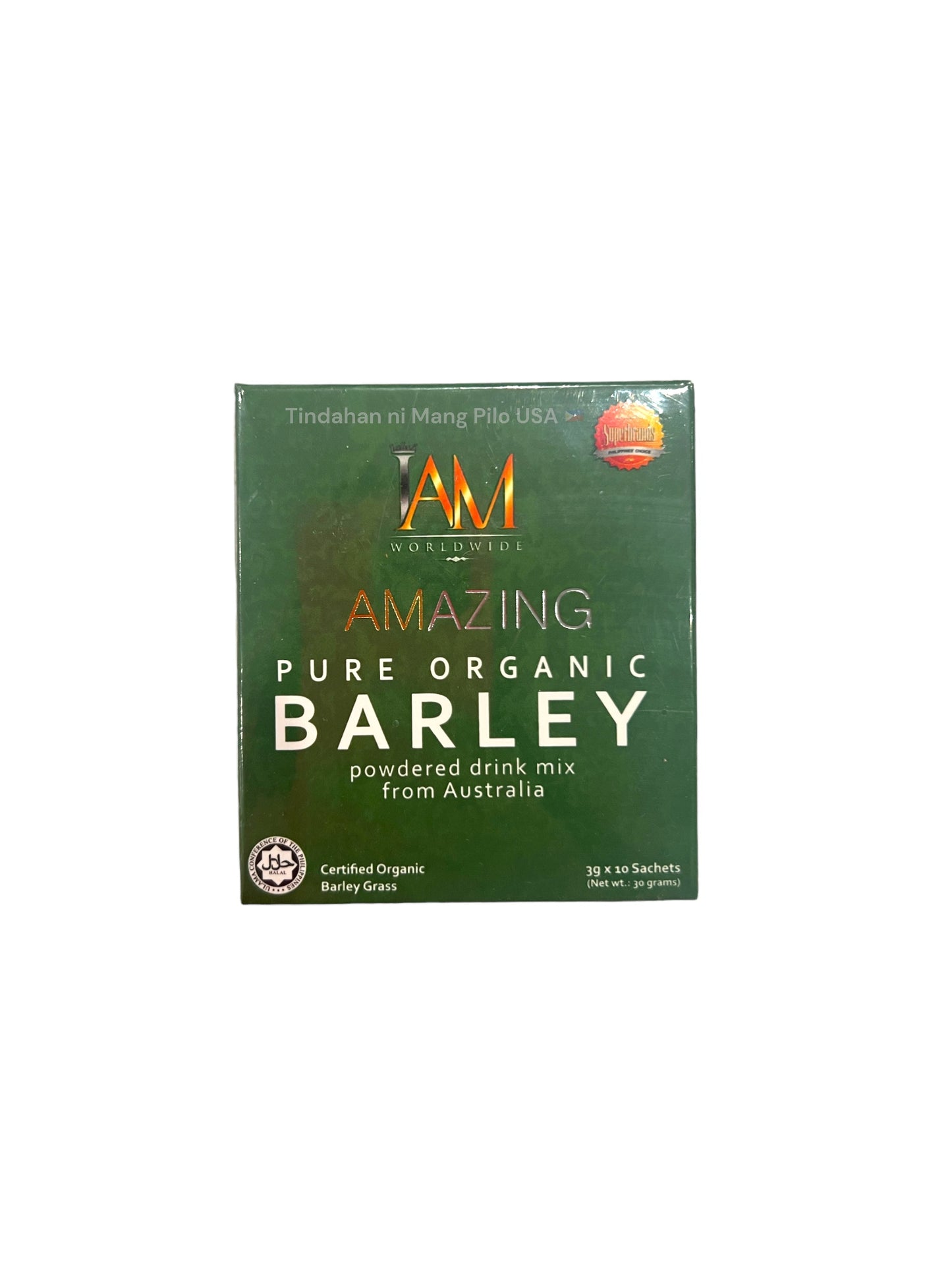 IAM Worldwide Amazing Pure Organic Barley Powdered Drink Mix (30g)