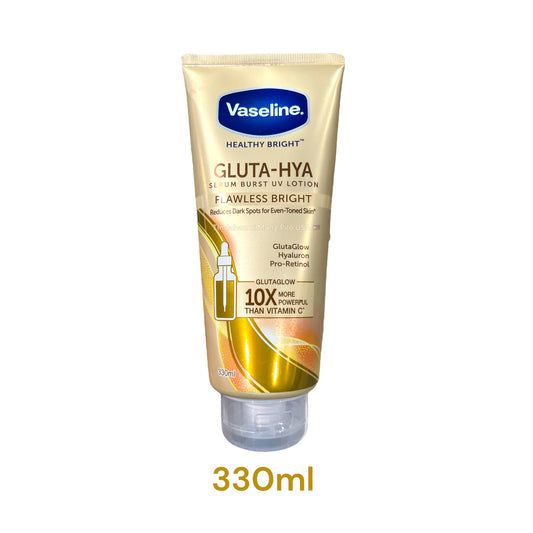 VASELINE Gluta-Hya Serum Burst UV Lotion Flawless Bright 330ml