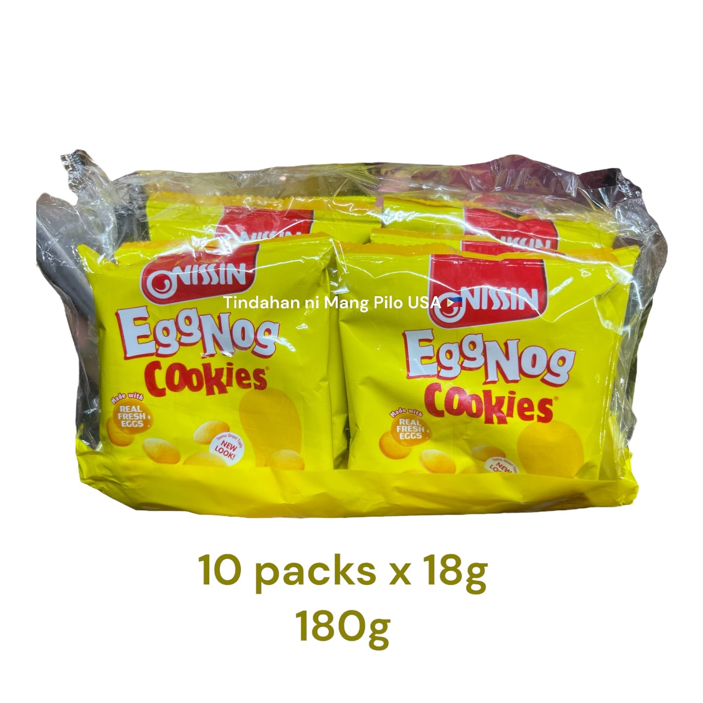 NISSIN EggNog Cookies (10 packs x 18g/180g)