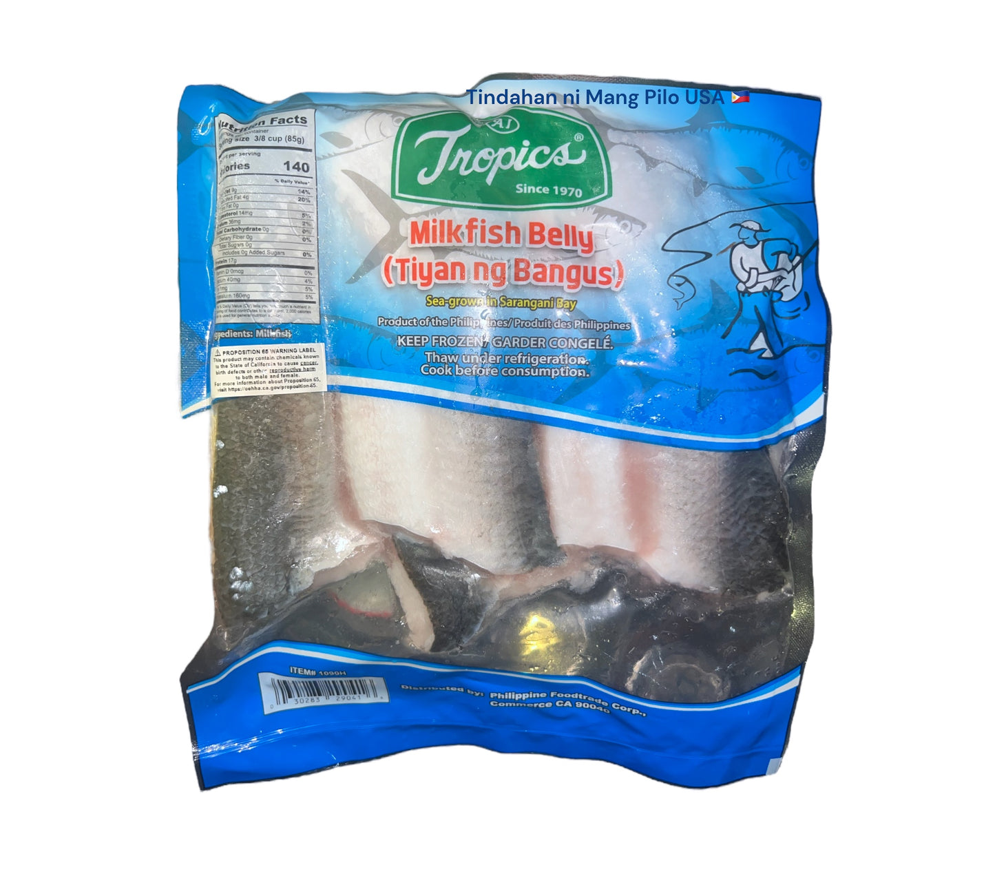 TROPICS Deboned Milkfish Belly (Tiyan ng Bangus) 350-450g/