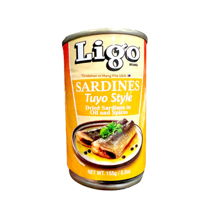 LIGO Sardines Tuyo Style - Dried Sardines in Oil and Spices (155g)