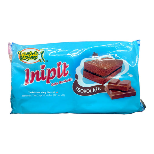 LEMON SQUARE Inipit Cake Sandwich Tsokolate (10 x 23g) 230g