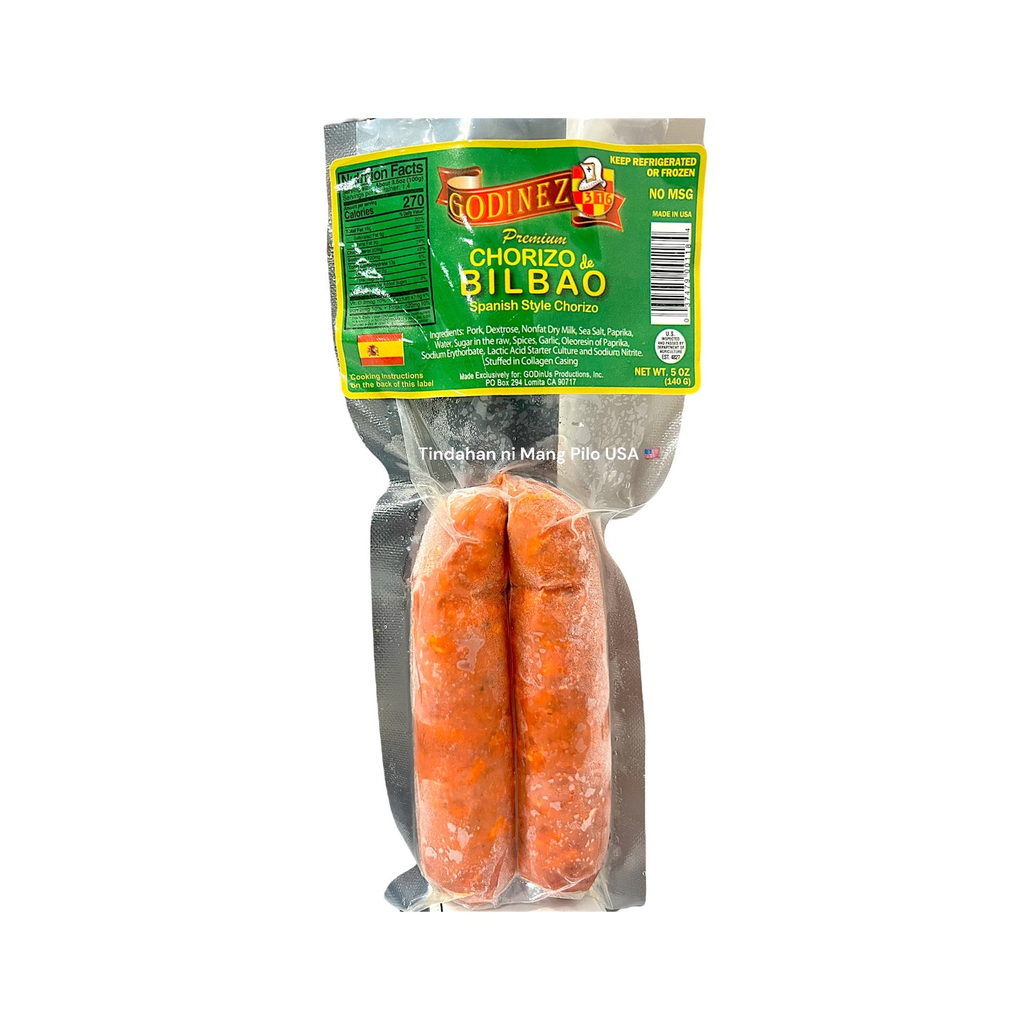 GODINEZ316 Premium Chorizo de Bilbao (5oz/140g)