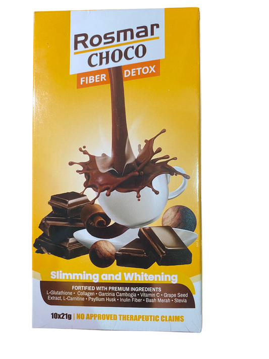 ROSMAR CHOCO Fiber Detox Slimming and Whitening (10 pieces x 21 gr)