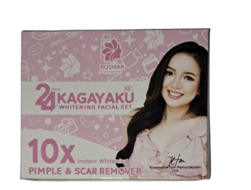 ROSMAR KAGAYAKU 24 Hours Whitening Facial Set 10x Instant Whitening Pimple & Scar Remover (300 gr)