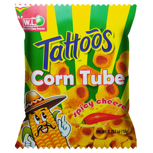 WORLD CLASS SNACKS Tattoos Corn Tubes (10 pcs x 6 g)