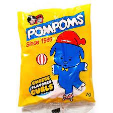 POMPOMS Cheese Flavored Curls (20 pieces x 7 gr)